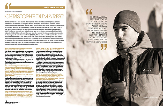 Interview sur Christophe Dumarest dans le Climb #108